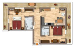 Skizze Appartement Ahorn